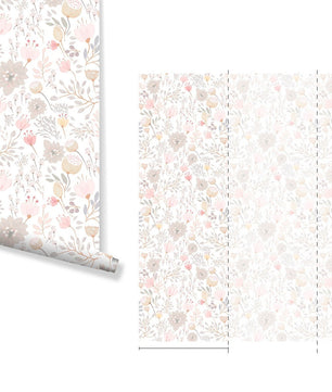 Papel para paredes Flores Mosaico 4