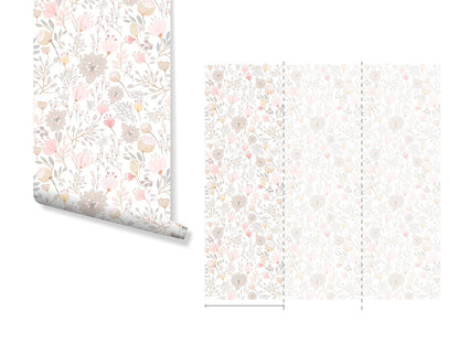 Papel para paredes Flores Mosaico 4
