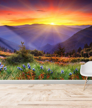 Papel para paredes Paisajes 10 Pradera Calida