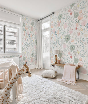 Papel para paredes Flores Mosaico 5