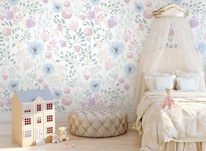 Papel para paredes Flores Mosaico 5