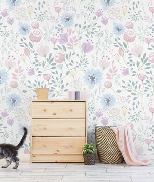 Papel para paredes Flores Mosaico 5