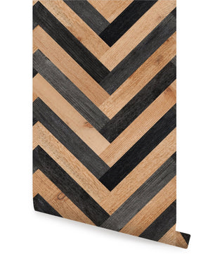 Papel para paredes triangulos de textura de madera