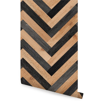 Papel para paredes triangulos de textura de madera