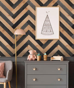 Papel para paredes triangulos de textura de madera