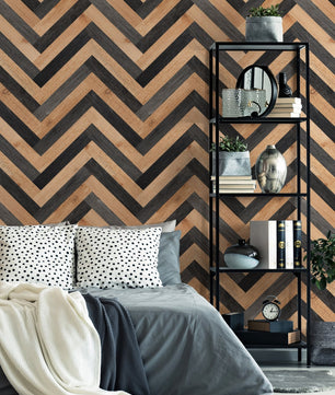 Papel para paredes triangulos de textura de madera