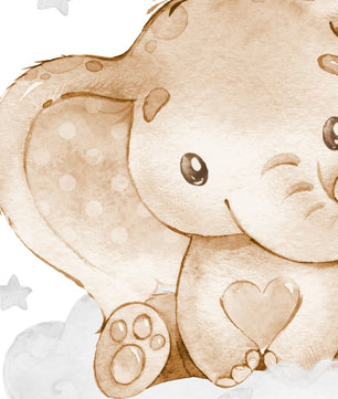 Cuadros Decorativos infantiles Modernos Animales en nube beige