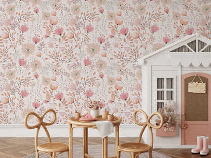 Papel para paredes Flores Mosaico 10