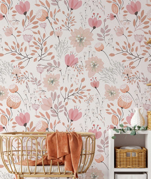 Papel para paredes Flores Mosaico 10