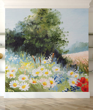 Papel para paredes Paisajes 8 pradera de acuarela