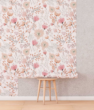 Papel para paredes Flores Mosaico 10