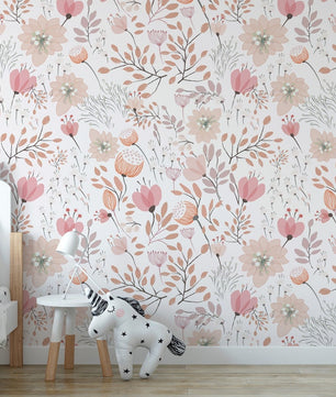 Papel para paredes Flores Mosaico 10