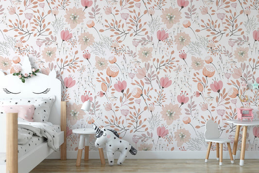 Papel para paredes Flores Mosaico 10