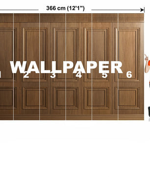 Papel para paredes Paneles de madera vintage