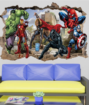 Vinilos decorativos Adhesivos infantiles de pared los vengadores 5