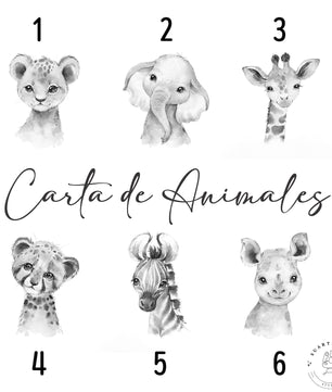 Cuadros Decorativos infantiles Modernos Animales de la selva con nombre