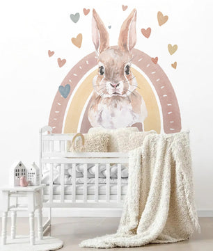 Vinilos decorativos Adhesivos infantiles de Pared  Conejo Arcoiris
