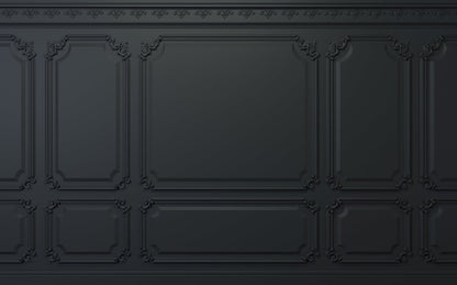 Papel para paredes Paneles de madera vintage negro