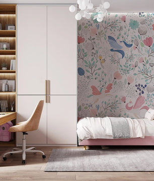 Papel para paredes Flores Mosaico 9