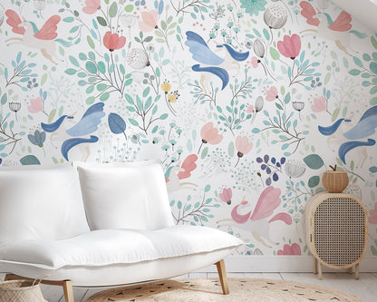 Papel para paredes Flores Mosaico 9