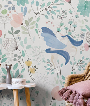 Papel para paredes Flores Mosaico 9