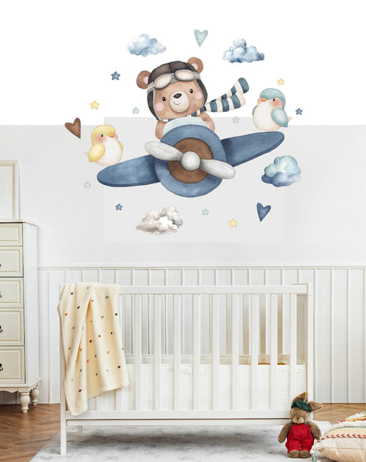 Vinilos decorativos Adhesivos infantiles de Pared  conjunto osos