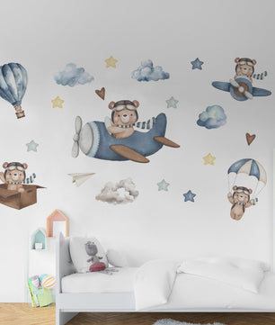 Vinilos decorativos Adhesivos infantiles de Pared  conjunto osos