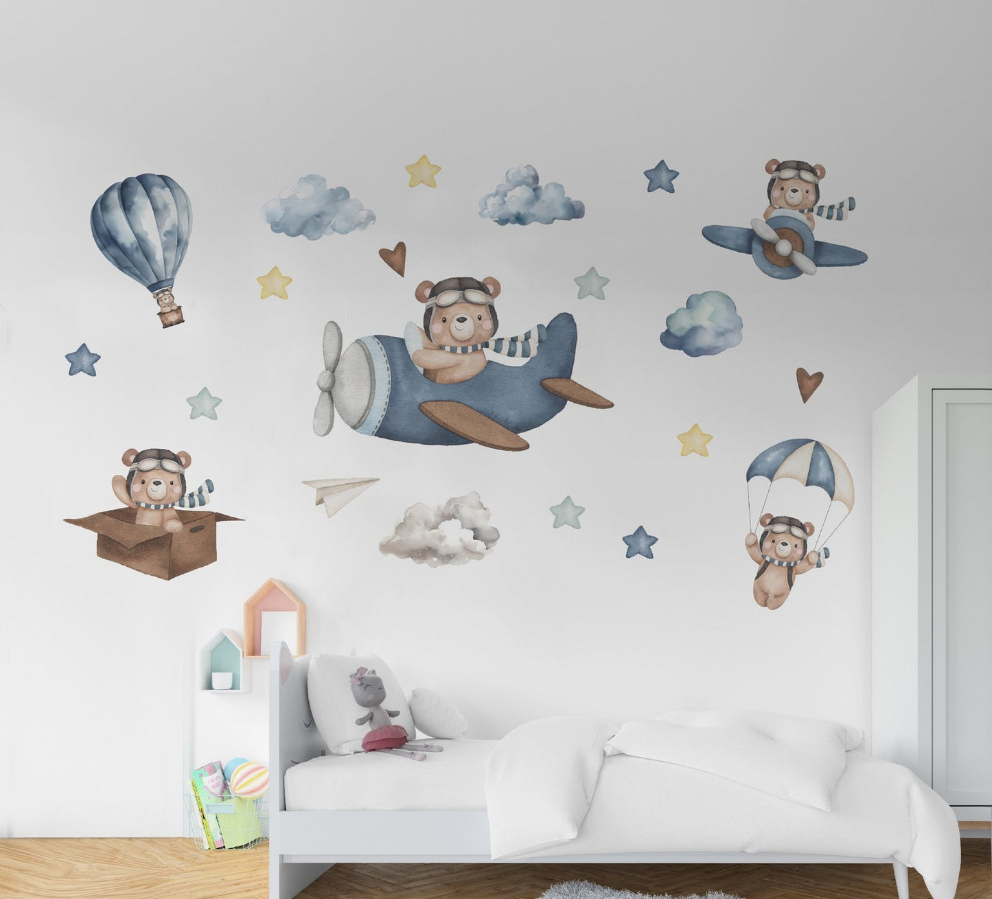 Vinilos decorativos Adhesivos infantiles de Pared  conjunto osos