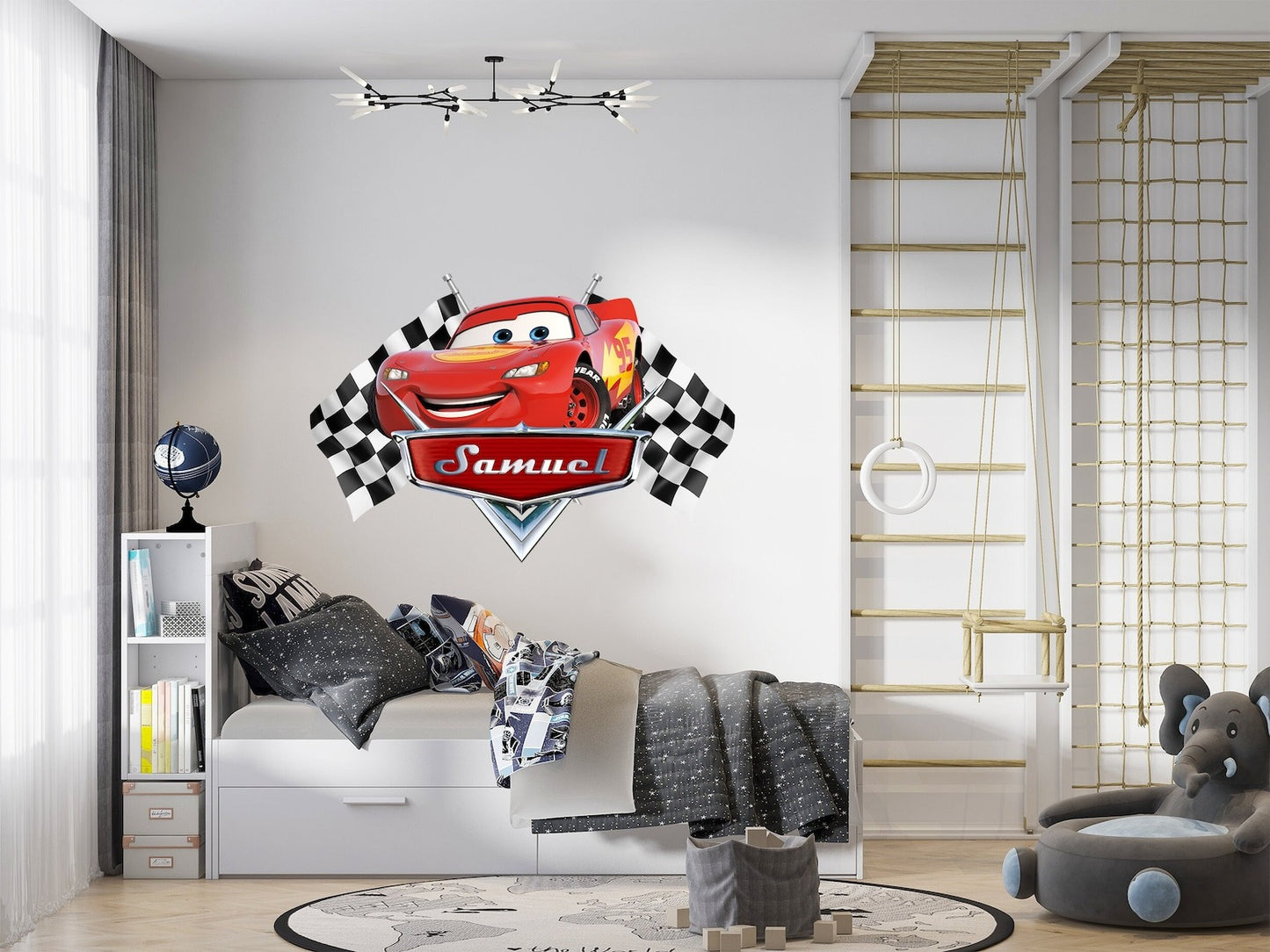 Vinilos decorativos Adhesivos infantiles de Pared Carro 5 cars