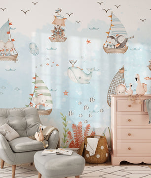 Papel para paredes Animalitos Marinos