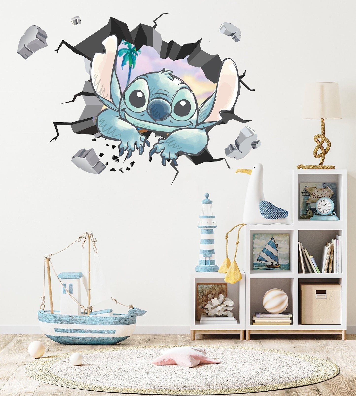 Vinilos decorativos Adhesivos infantiles de Pared  Stitch