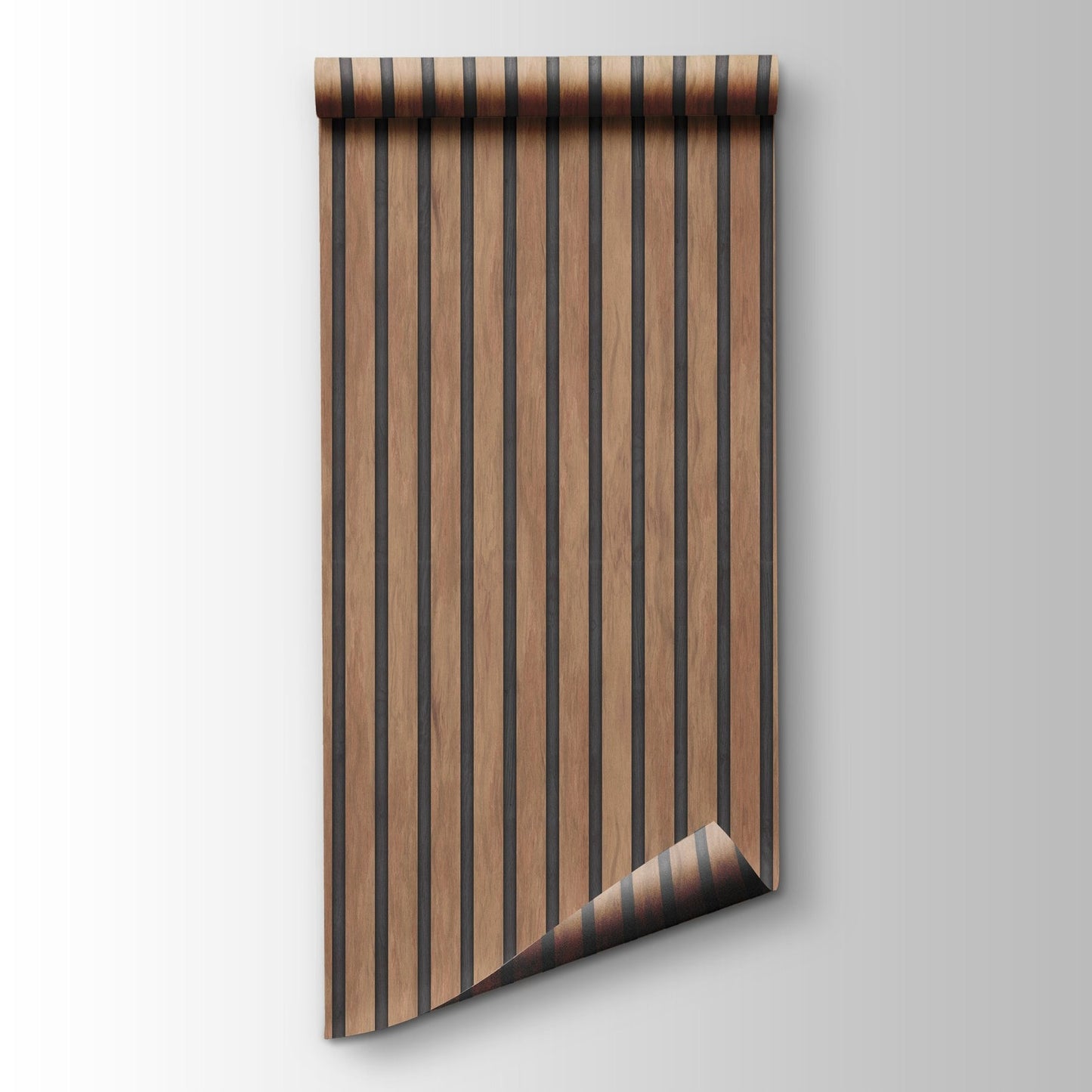Papel para paredes Lineas madera marron