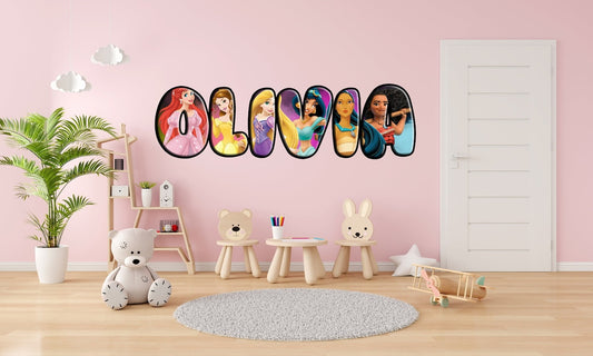 Vinilos decorativos Adhesivos infantiles de Pared princesas 11