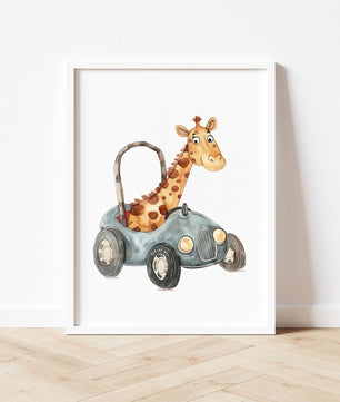 Cuadros Decorativos infantiles Modernos Animales en carritos