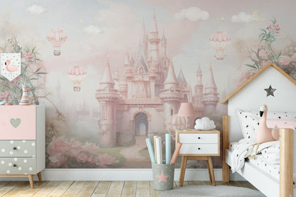 Papel para paredes Castillo rosado de princes