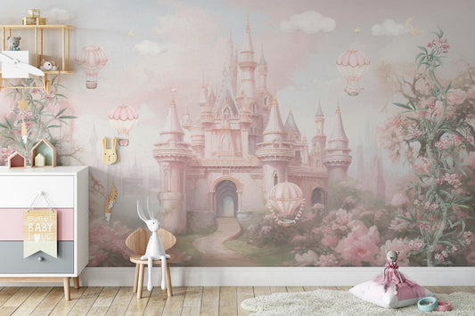 Papel para paredes Castillo rosado de princes