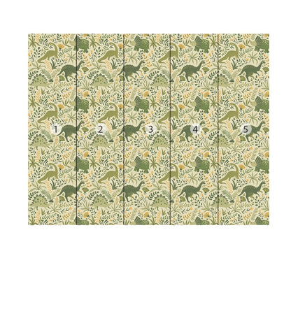 Papel para paredes Mosaico Dinosaurios verdes