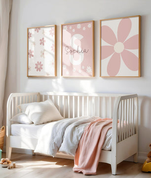 Cuadros Decorativos infantiles Modernos de Flores Personalizado