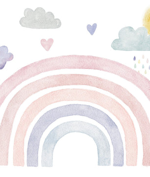 Papel para paredes Arcoiris acuarela