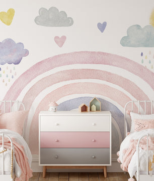 Papel para paredes Arcoiris acuarela