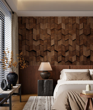 Papel para paredes Madera 3D