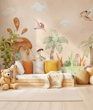 Papel para paredes Jungla jurassica  cute