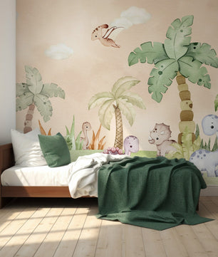 Papel para paredes Jungla jurassica  cute