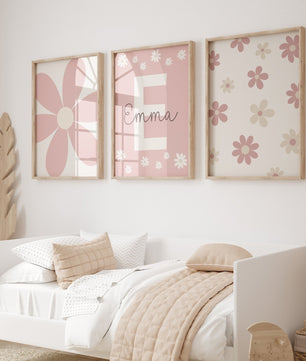 Cuadros Decorativos infantiles Modernos de Flores Personalizado