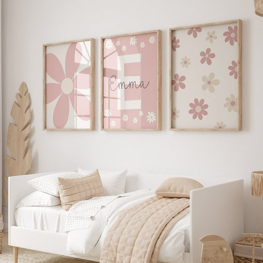 Cuadros Decorativos infantiles Modernos de Flores Personalizado