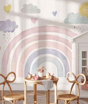 Papel para paredes Arcoiris acuarela