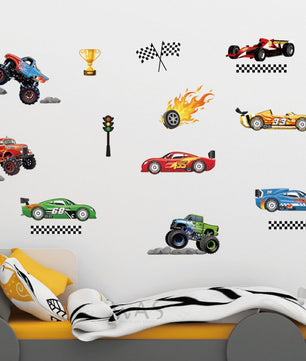 Vinilos decorativos Adhesivos infantiles de Pared Carro 7 cars
