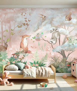 Papel para paredes animales del bosque