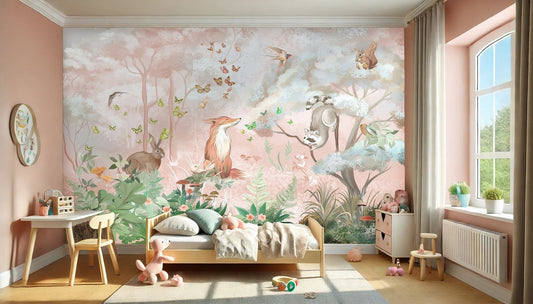 Papel para paredes animales del bosque