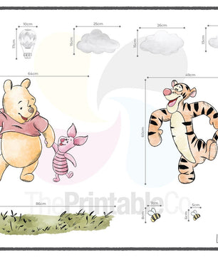 Vinilos decorativos Adhesivos infantiles de Pared  Winnie the Pooh